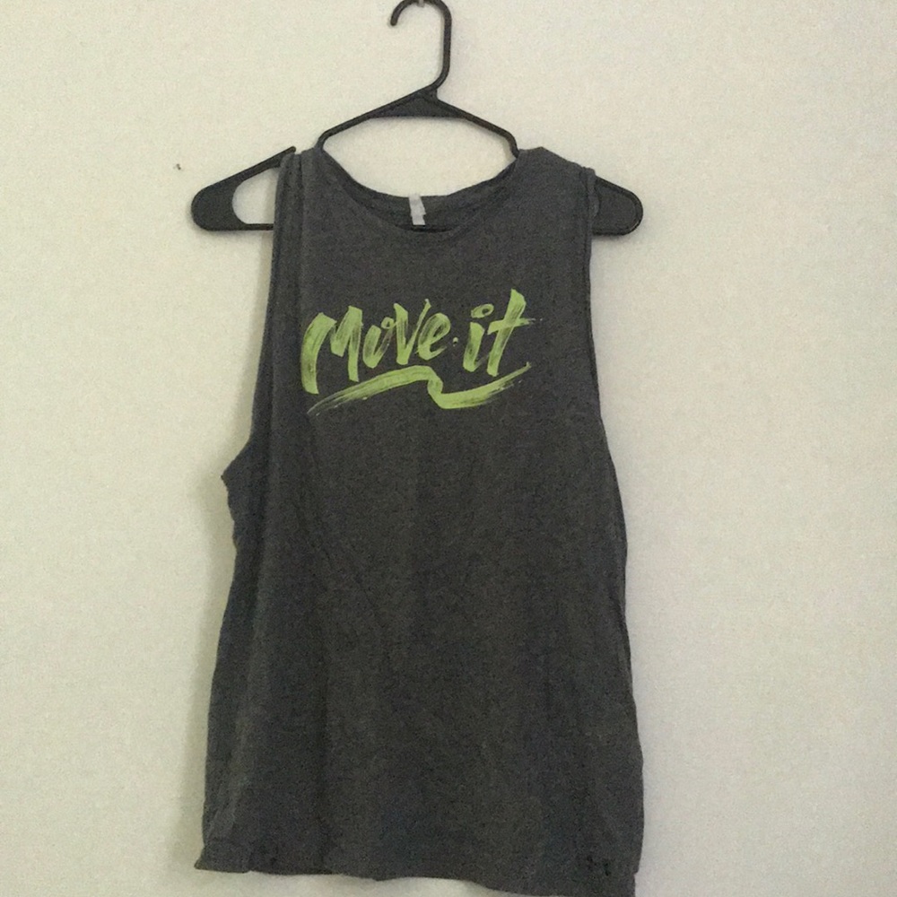 Gray UnderArmour workout tank, worn only once